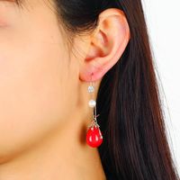 925 Sterling Silber Perlen Kreis Geometrische Ohrringe Temperament Koreanische Kleine Frische Süße Und Festliche Ohrringe Ohrringe Frauen main image 2