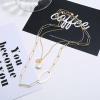 Fashion Three-dimensional Circle Necklace Simple Geometric Necklace Wholesale main image 3