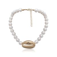 Collar De Cuentas Simples Collar De Conchas Grandes De Perlas Salvajes De Forma Corta Para Mujer main image 4