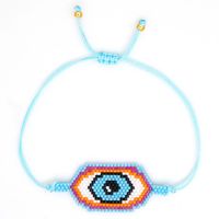 Boho Miyuki Hand-woven Simple Jewelry Rope Female Bracelet Evil Eye Turkish Evil Eye Bracelet main image 5