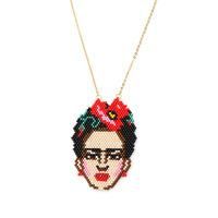 New Frida Frida Jewelry Miyuki Bead Woven Necklace Vacuum Electroplating Color Preservation Necklace main image 4