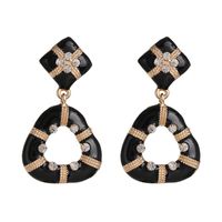 Alloy Oil Drop Diamond Earrings Geometric Metal Earrings sku image 2