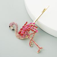 Alloy-embossed Rhinestone Super Flash Edge Clip Flame Bird Clip main image 2