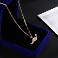 New Model With Rose Gold Dinosaur Necklace Fashion Alloy Plating Pendant main image 4