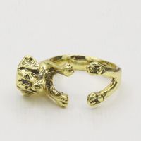 Koreanische Version Des Niedlichen Zodiac Cocker Spaniel Ring Welpe Zeigefinger Ring  Hot Sale Jewelry Großhandel main image 4