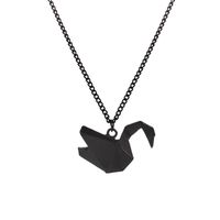 Thousands Of Paper Cranes Hollow Origami Pigeon Long Animal Necklace And Peace Pigeon Pendant Necklace main image 6