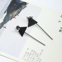 Simple Geometric Double Triangle Flip Stick Earrings main image 3