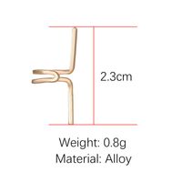 Grenz Überschreitende Europäische Und Amerikanische Einfache Doppel-c-knorpel-ohrringe Geometrische Ein-wort-u-förmige Doppel-kreis-ohrclip-nasen Clip main image 4
