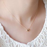 Européen Et Américain Style Simple Collier Couple Doux Amour Coeur Pendentif Collier Dames Clavicule Chaîne Petit Coeur De Pêche Collier En Gros main image 6