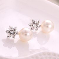 Diamond Six-pointed Star Stud Earrings Star Studs Sun Pearl Earrings Women's Earrings main image 6