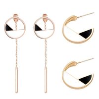 Tassel Earrings Female Personality Long Hypoallergenic Ear Needle Geometric Round Earrings main image 2