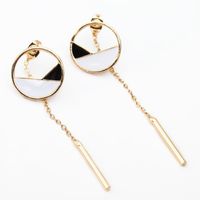 Tassel Earrings Female Personality Long Hypoallergenic Ear Needle Geometric Round Earrings main image 5