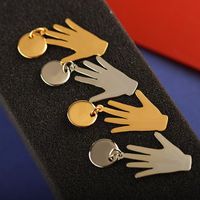 Slap Environmental Protection Gold-plated Silver Earrings main image 5