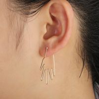 Simple Hollow Open Palm Hand Palm Earrings main image 1