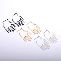 Simple Hollow Open Palm Hand Palm Earrings main image 4