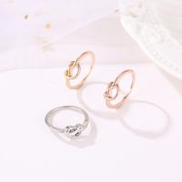 Best Selling Knotted Peach Heart Love Ring Ring Tail Ring Jewelry Wholesale main image 5