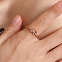 Best Selling Knotted Peach Heart Love Ring Ring Tail Ring Jewelry Wholesale main image 6
