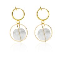 Simple Circle Long Earrings main image 2