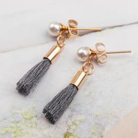 Mini Pearl Earrings Tassel Earrings main image 3