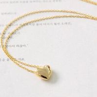Necklace Couple Sweet Love Pendant Necklace Clavicle Chain Peach Heart Necklace Wholesale sku image 1