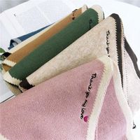 New -angled Solid Color Scarf Female Autumn And Winter Long Couple Students Warm Knitted Wool Scarf main image 5