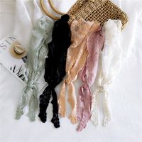 New Lace Lace Solid Color Triangle Scarf Female Winter Small Round Corner Small Scarf Wrist Small Scarf main image 6