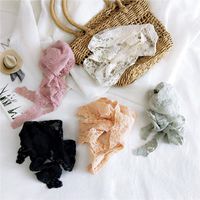 New Lace Lace Solid Color Triangle Scarf Female Winter Small Round Corner Small Scarf Wrist Small Scarf main image 5