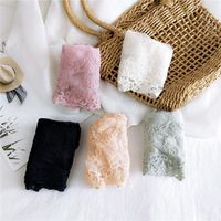 New Lace Lace Solid Color Triangle Scarf Female Winter Small Round Corner Small Scarf Wrist Small Scarf main image 4
