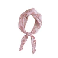 New Lace Lace Solid Color Triangle Scarf Female Winter Small Round Corner Small Scarf Wrist Small Scarf main image 3
