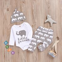 Ropa Infantil De Tres Piezas Con Estampado De Elefante main image 3