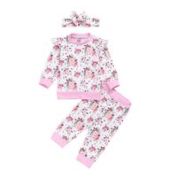 Flower Print Princess Three-piece Fashion Children's Clothing main image 6