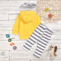 Children's Suit Hooded Sweater Striped Trousers Headband Set main image 4