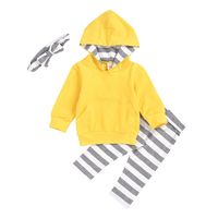 Children's Suit Hooded Sweater Striped Trousers Headband Set main image 6