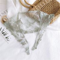New Lace Lace Solid Color Triangle Scarf Female Winter Small Round Corner Small Scarf Wrist Small Scarf sku image 3