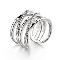 Fashion Simple Women's Diamond Cross Ring Popular Jewelry Wholesale main image 5