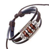 New Beaded Leather Bracelet main image 1
