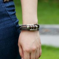 New Beaded Leather Bracelet main image 3