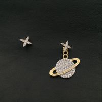 Fashionable Asymmetric Small Planet Earrings main image 4