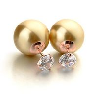 Korean Popular Hot Selling Earrings Aaa Grade Zircon Pearl Earrings Fashion Jewelry sku image 1