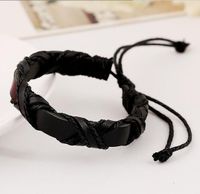 Woven Leather Bracelet Vintage Leather Bracelet sku image 1