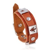 Hot Maple Leaf Leather Bracelet Punk Vintage Leather Bracelet sku image 1