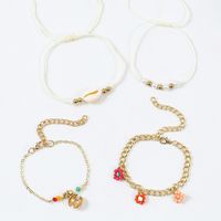 Bohemian Hand-woven Rice Beads Anklet Shell Pearl Foot Accessories main image 5