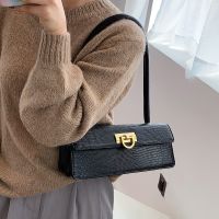 Herbst Neue Einfache Eine Schulter Achsel Retro Eidechse Muster Baguette Handtasche main image 4