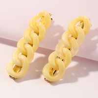 Korean Retro Twist Chain Geometric Ring Duckbill Clip Acrylic Minimalist Chic Hair Accessories sku image 1