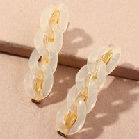 Korean Retro Twist Chain Geometric Ring Duckbill Clip Acrylic Minimalist Chic Hair Accessories sku image 4