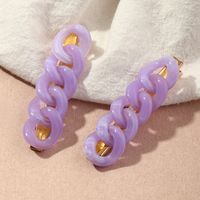 Korean Retro Twist Chain Geometric Ring Duckbill Clip Acrylic Minimalist Chic Hair Accessories sku image 5