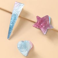 Korean Romantic Starry Sky Acrylic Side Clip Bangs Clip Small Hairpin Set sku image 1