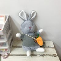 Cute Lamb Rabbit New Wild Girl Plush One-shoulder Messenger Tide Bag sku image 1