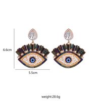 Boucles Oreilles Diamant Colorées Incrustées En Alliage De Perles Exagérées Oeil De Démon main image 6