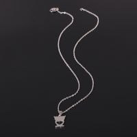 New Animal Owl Pendant Stainless Steel Necklace main image 6